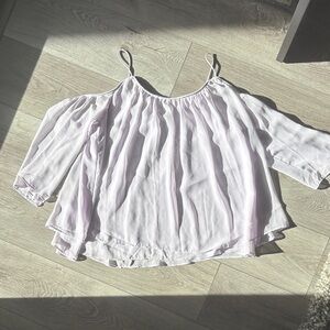 Elegant Lavender Off-Shoulder Blouse
